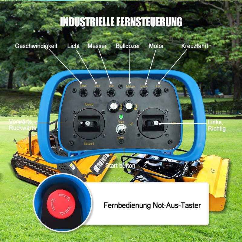 RC Mähraupe Mulcher 1000S Ferngesteuert Hybrid – Bild 2